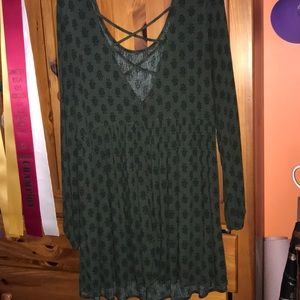 Flowy green dress
